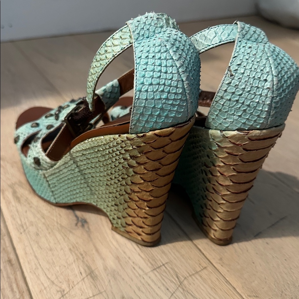 Y2K Isabelle Fiore Handbag & Shoes Set  ! Size 7 wedges.  2 item set - Picture 13 of 16